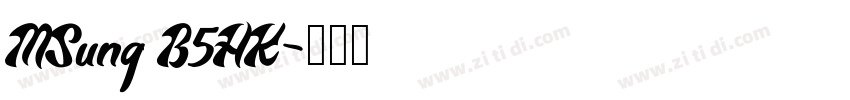 MSung B5HK字体转换